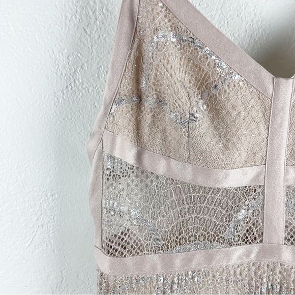 Alexis Isabella Maxi Gown in Silver Blush Small Formal Evening Black Tie - Picture 4 of 9